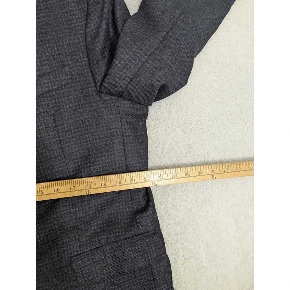 Jos‎ A Bank Reserve Sport Coat Men's Blue Tattersall Lanificio F.lli Cerruti 46R